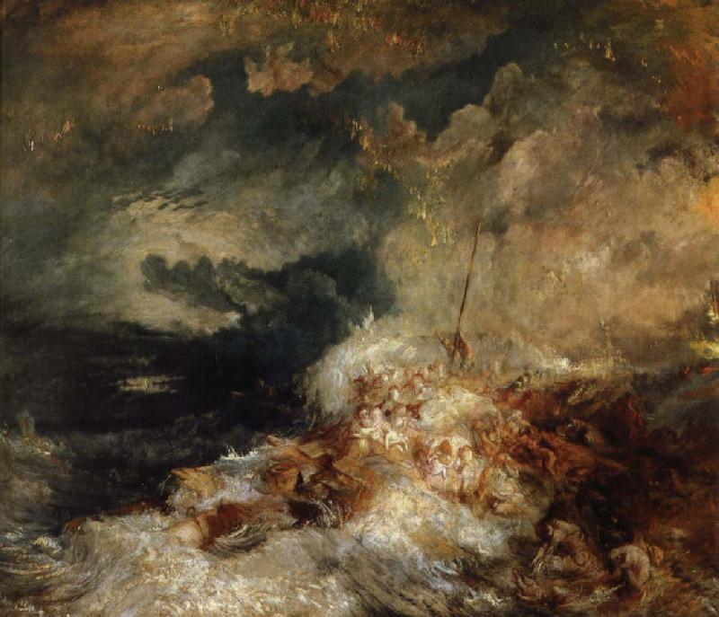 Joseph Mallord William Turner eldsvada till havs oil painting image